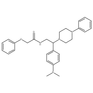 N-{2-[4-(dimethylamino)phenyl]-2-(4-phenylpiperazin-1-yl)ethyl}-2-phenoxyacetamide结构式