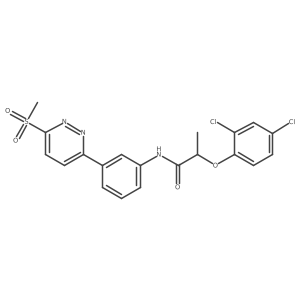2-(2,4-dichlorophenoxy)-N-(3-(6-(methylsulfonyl)pyridazin-3-yl)phenyl)propanamide Structure