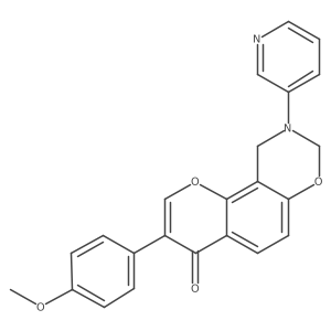 3-(4-methoxyphenyl)-9-(pyridin-3-yl)-9,10-dihydro-4H,8H-chromeno[8,7-e][1,3]oxazin-4-one结构式