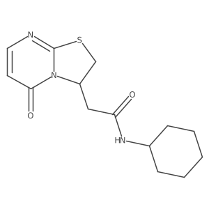 N-cyclohexyl-2-(5-oxo-3,5-dihydro-2H-thiazolo[3,2-a]pyrimidin-3-yl)acetamide Structure