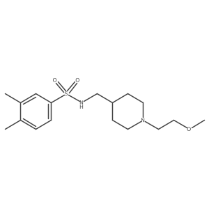 N-((1-(2-methoxyethyl)piperidin-4-yl)methyl)-3,4-dimethylbenzenesulfonamide Structure