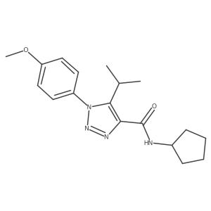 N-cyclopentyl-1-(4-methoxyphenyl)-5-(propan-2-yl)-1H-1,2,3-triazole-4-carboxamide Structure