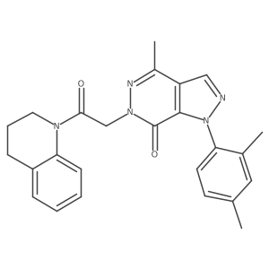 6-(2-(3,4-dihydroquinolin-1(2H)-yl)-2-oxoethyl)-1-(2,4-dimethylphenyl)-4-methyl-1H-pyrazolo[3,4-d]pyridazin-7(6H)-one结构式