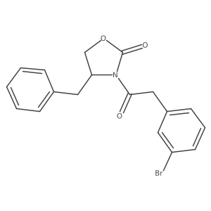 4-Benzyl-3-[2-(3-bromophenyl)acetyl]-1,3-oxazolidin-2-one结构式