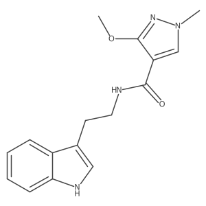 N-(2-(1H-indol-3-yl)ethyl)-3-methoxy-1-methyl-1H-pyrazole-4-carboxamide Structure