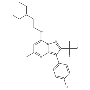 3-(4-Chlorophenyl)-N-[2-(diethylamino)ethyl]-5-methyl-2-(trifluoromethyl)pyrazolo[1,5-A]pyrimidin-7-amine Structure