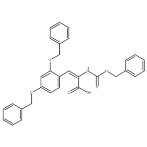 3-[2,4-Bis(phenylmethoxy)phenyl]-2-[[(phenylmethoxy)carbonyl]amino]-2-propenoic acid Structure