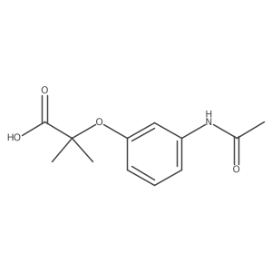 2-(3-Acetylamino-phenoxy)-2-methyl-propionic acid结构式