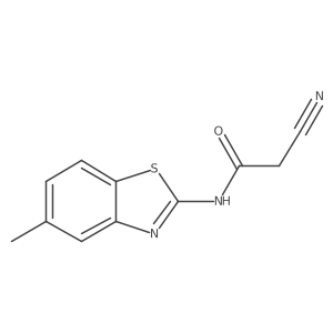 2-Cyano-N-(5-methyl-1,3-benzothiazol-2-yl) acetamide结构式
