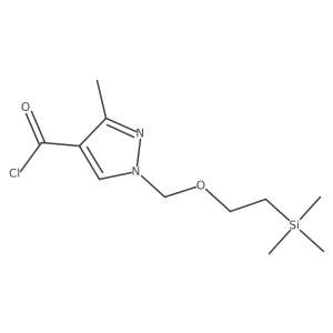 3-Methyl-1-(2-trimethylsilylethoxymethyl)pyrazole-4-carbonyl chloride结构式