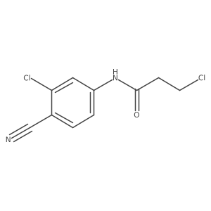 3-chloro-N-(3-chloro-4-cyanophenyl)propanamide结构式