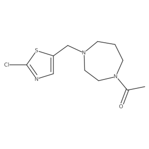 1-{4-[(2-Chloro-1,3-thiazol-5-yl)methyl]-1,4-diazepan-1-yl}-1-ethanone Structure