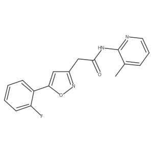 2-(5-(2-fluorophenyl)isoxazol-3-yl)-N-(3-methylpyridin-2-yl)acetamide Structure