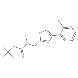 Tert-butyl {[4-(2-fluoropyridin-3-yl)-1,3-thiazol-2-yl]methyl}methylcarbamate结构式