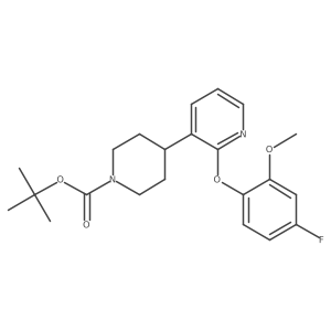 Tert-butyl 4-(2-(4-fluoro-2-methoxyphenoxy)pyridin-3-yl)piperidine-1-carboxylate结构式