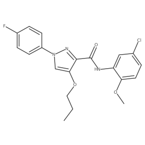 N-(5-chloro-2-methoxyphenyl)-1-(4-fluorophenyl)-4-propoxy-1H-pyrazole-3-carboxamide结构式