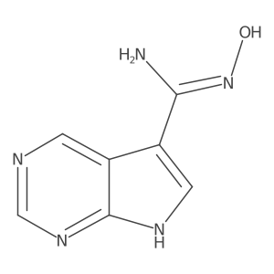 N'-hydroxy-7H-pyrrolo[2,3-d]pyrimidine-5-carboximidamide结构式