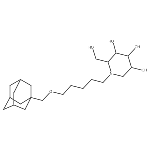 N-[5-(Adamantan-1-yl-methoxy)-pentyl]-L-ido-1-deoxynojirimycin Structure