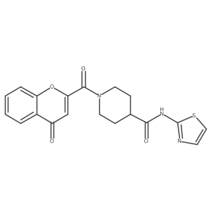 1-(4-oxo-4H-chromene-2-carbonyl)-N-(thiazol-2-yl)piperidine-4-carboxamide Structure