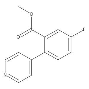 Methyl 5-fluoro-2-pyridin-4-ylbenzoate结构式