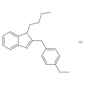 2-(4-methoxybenzyl)-1-(2-methoxyethyl)-1H-benzo[d]imidazole hydrochloride Structure