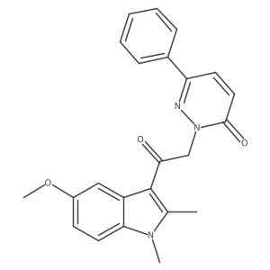 2-[2-(5-methoxy-1,2-dimethyl-1H-indol-3-yl)-2-oxoethyl]-6-phenylpyridazin-3(2H)-one Structure