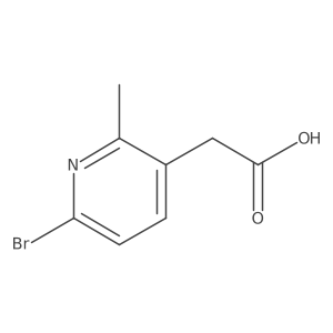 2-(6-Bromo-2-methylpyridin-3-yl)acetic acid结构式