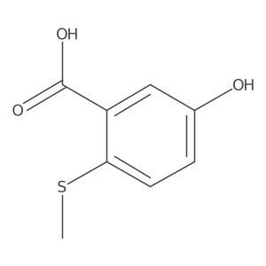 5-Hydroxy-2-(methylthio)benzoic acid Structure