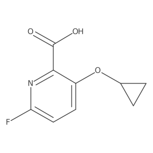 3-Cyclopropoxy-6-fluoropicolinic acid结构式
