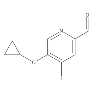 5-Cyclopropoxy-4-iodopicolinaldehyde结构式