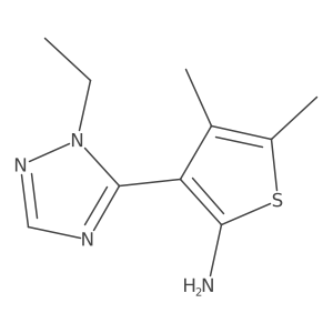 3-(1-ethyl-1H-1,2,4-triazol-5-yl)-4,5-dimethylthiophen-2-amine Structure