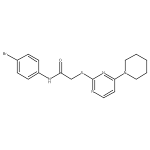 N-(4-bromophenyl)-2-((4-(piperidin-1-yl)pyrimidin-2-yl)thio)acetamide Structure