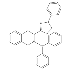 (S)-2-((S)-2-(Diphenylphosphanyl)-1,2,3,4-tetrahydroisoquinolin-3-yl)-4-phenyl-4,5-dihydrooxazole Structure