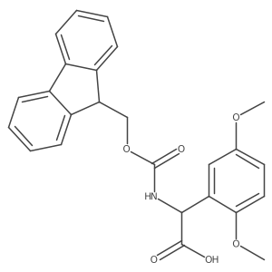 (R)-2-((((9H-Fluoren-9-yl)methoxy)carbonyl)amino)-2-(2,5-dimethoxyphenyl)acetic acid结构式