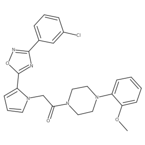 2-{2-[3-(3-chlorophenyl)-1,2,4-oxadiazol-5-yl]-1H-pyrrol-1-yl}-1-[4-(2-methoxyphenyl)piperazin-1-yl]ethanone Structure