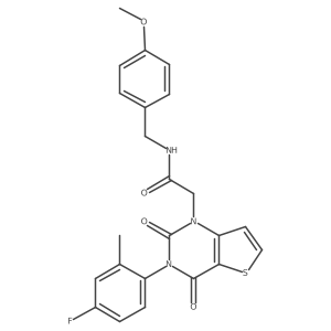 2-[3-(4-fluoro-2-methylphenyl)-2,4-dioxo-3,4-dihydrothieno[3,2-d]pyrimidin-1(2H)-yl]-N-(4-methoxybenzyl)acetamide Structure
