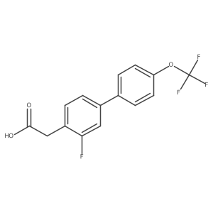 2-(3-Fluoro-4'-(trifluoromethoxy)-[1,1'-biphenyl]-4-yl)acetic acid Structure