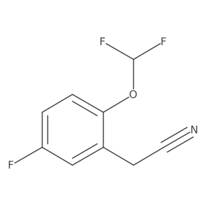 2-(Difluoromethoxy)-5-fluorophenylacetonitrile Structure