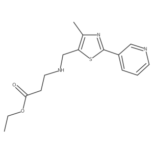 Ethyl 3-(((4-methyl-2-(pyridin-3-yl)thiazol-5-yl)methyl)amino)propanoate结构式