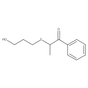 2-((3-Hydroxypropyl)thio)-1-phenylpropan-1-one Structure
