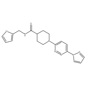 1-(6-(1H-pyrazol-1-yl)pyridazin-3-yl)-N-(furan-2-ylmethyl)piperidine-4-carboxamide Structure