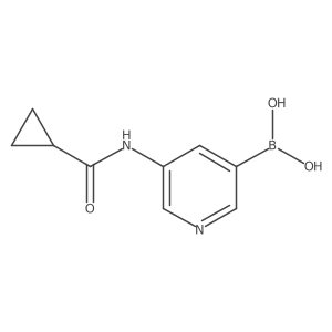 B-[5-[(cyclopropylcarbonyl)amino]-3-pyridinyl]Boronic acid结构式