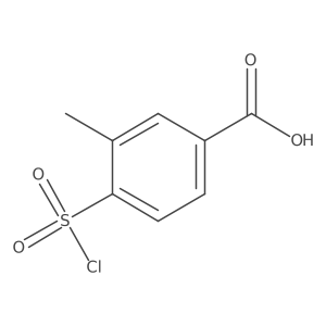 4-(Chlorosulfonyl)-3-methylbenzoic acid结构式