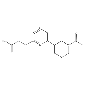 3-(6-(1-Acetylpiperidin-3-yl)pyrazin-2-yl)propanoic acid结构式