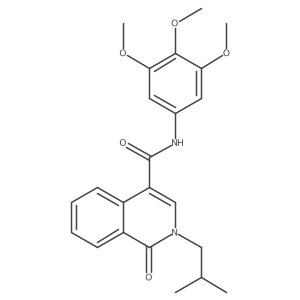 2-(2-methylpropyl)-1-oxo-N-(3,4,5-trimethoxyphenyl)-1,2-dihydroisoquinoline-4-carboxamide Structure