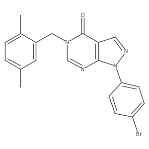 1-(4-bromophenyl)-5-(2,5-dimethylbenzyl)-1,5-dihydro-4H-pyrazolo[3,4-d]pyrimidin-4-one结构式