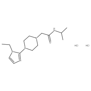 2-(4-(1-ethyl-1H-imidazol-2-yl)piperazin-1-yl)-N-isopropylacetamide dihydrochloride Structure