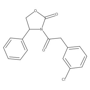 (4S)-3-[2-(3-chlorophenyl)acetyl]-4-phenyl-1,3-oxazolidin-2-one结构式