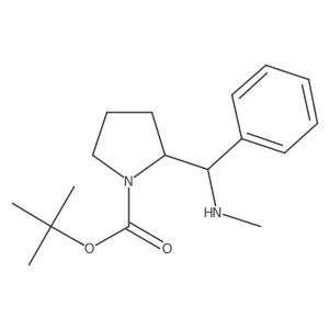 tert-Butyl 2-((methylamino)(phenyl)methyl)pyrrolidine-1-carboxylate Structure