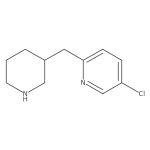 5-Chloro-2-[(piperidin-3-yl)methyl]pyridine结构式